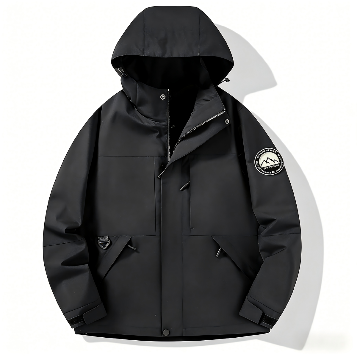 Unisex Single Layer Windproof and Waterproof Hooded Jacket for Outdoor Activities